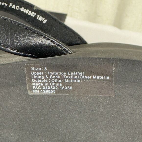 Disney Minnie Mouse Platform Flip Flops Sandals Women’s Size 8 Black Red Bow - Picture 3 of 11